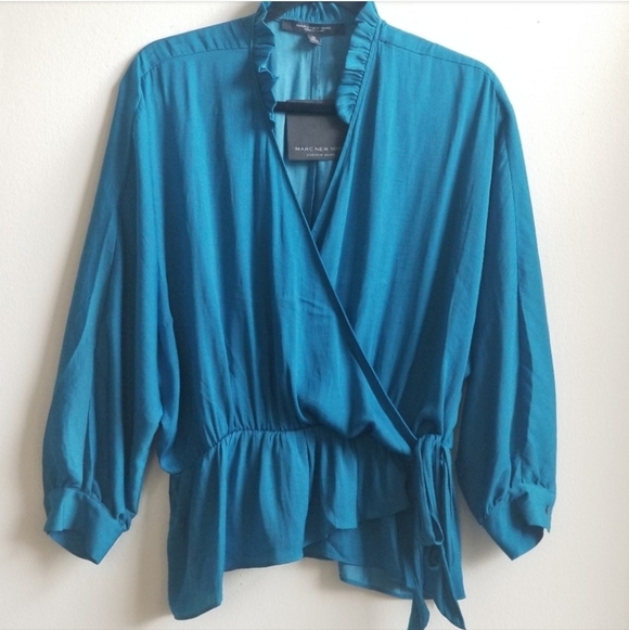 Marc New York Tops - MARC NEW YORK PULLOVER WRAP BLOUSE WOMEN'S SIZE XSMALL